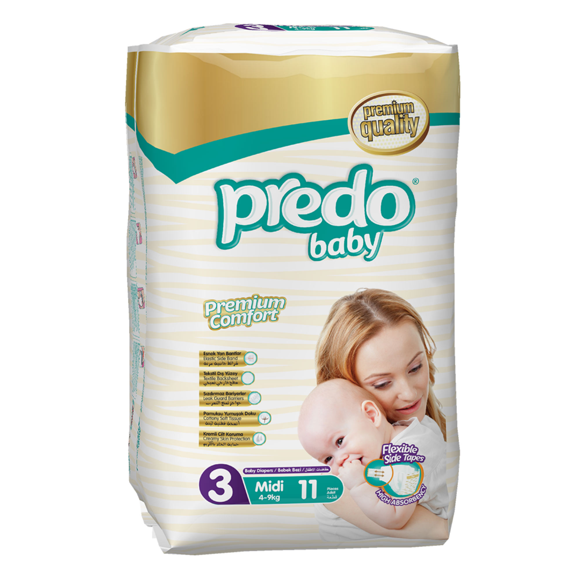 Набор подгузников Predo Baby №3 4-9кг 11 шт